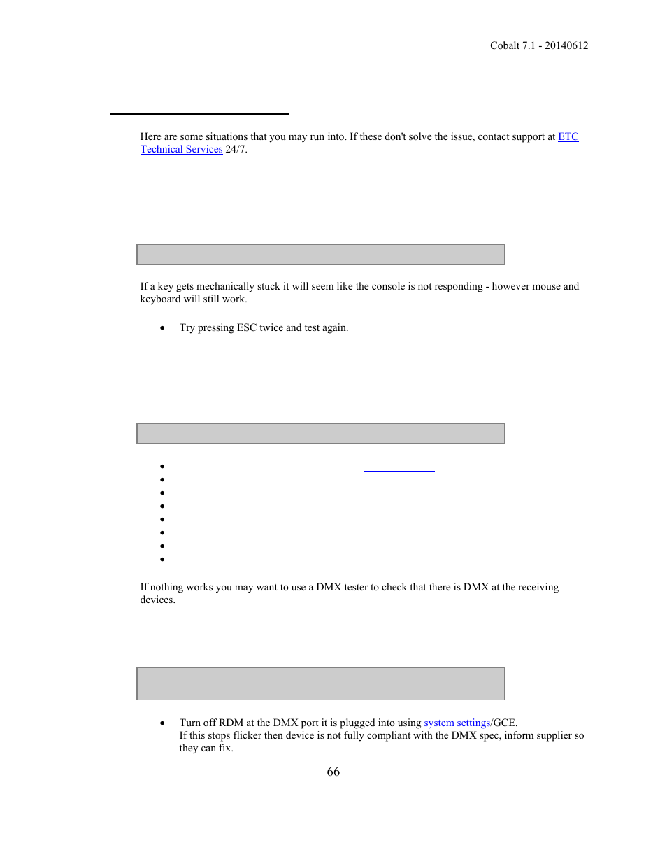 Troubleshooting - faq | ETC Cobalt Family v7.1.0 User Manual | Page 67 / 1055