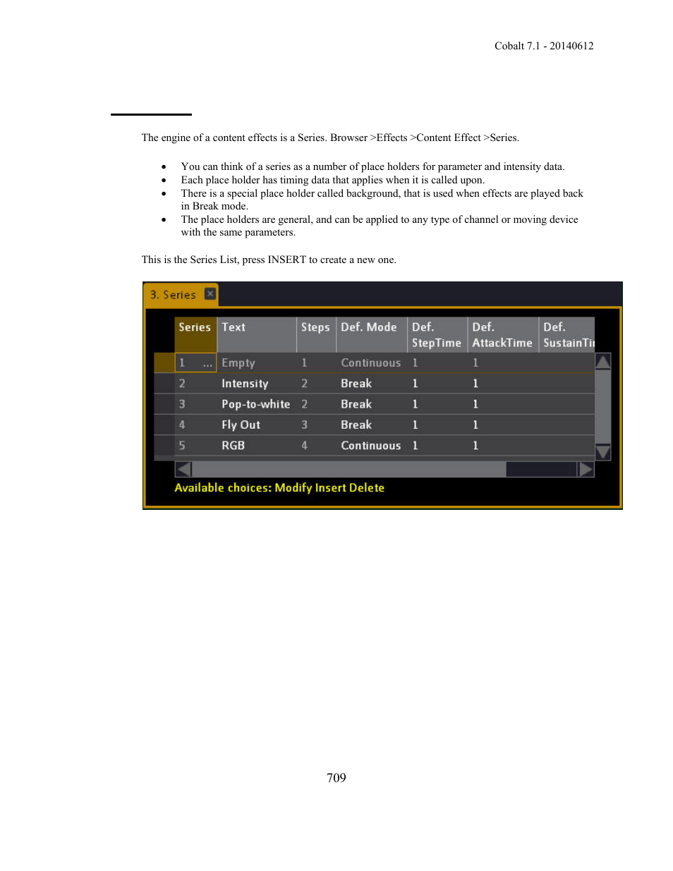 Series list | ETC Cobalt Family v7.1.0 User Manual | Page 710 / 1055