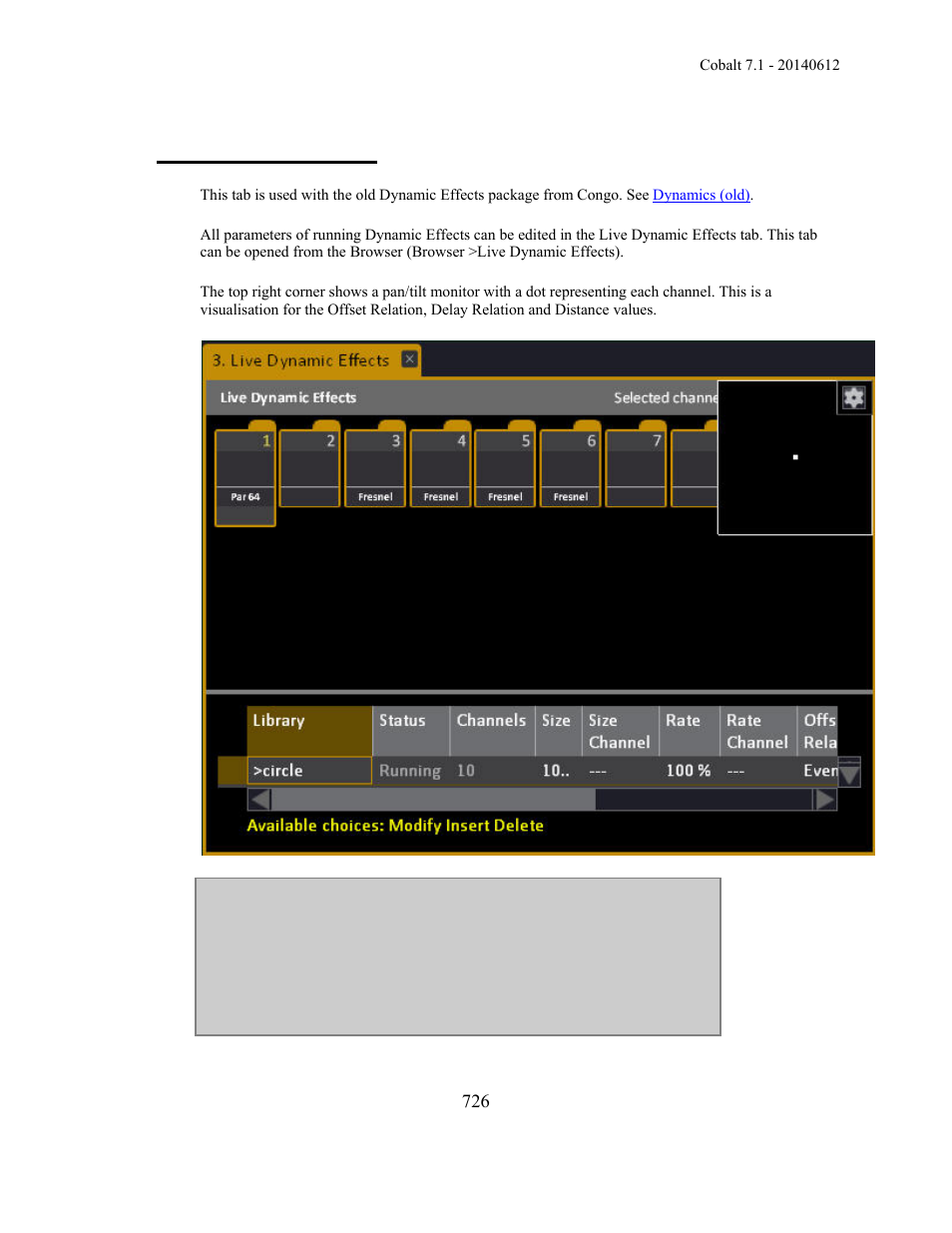 Live dynamics (old) | ETC Cobalt Family v7.1.0 User Manual | Page 727 / 1055