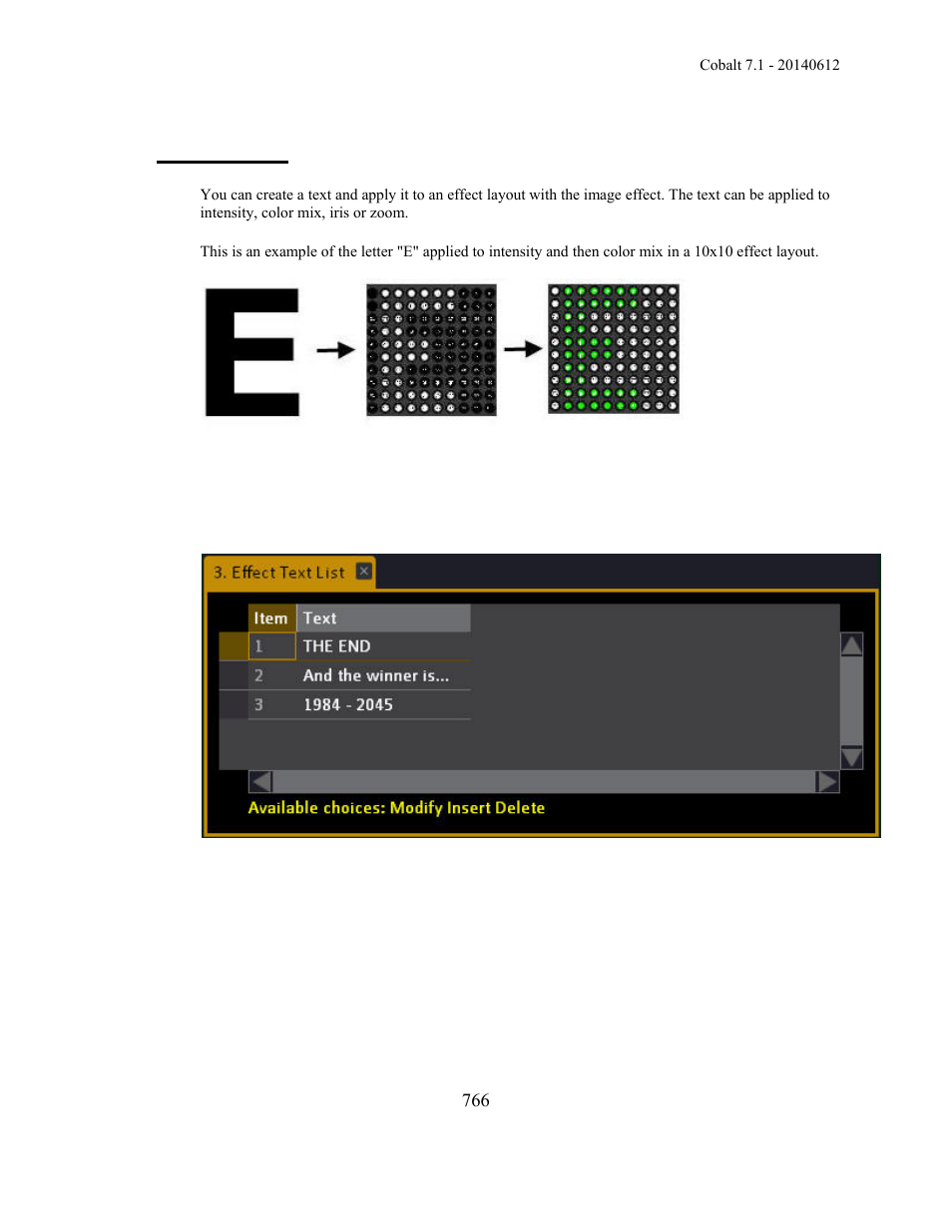Effect texts | ETC Cobalt Family v7.1.0 User Manual | Page 767 / 1055