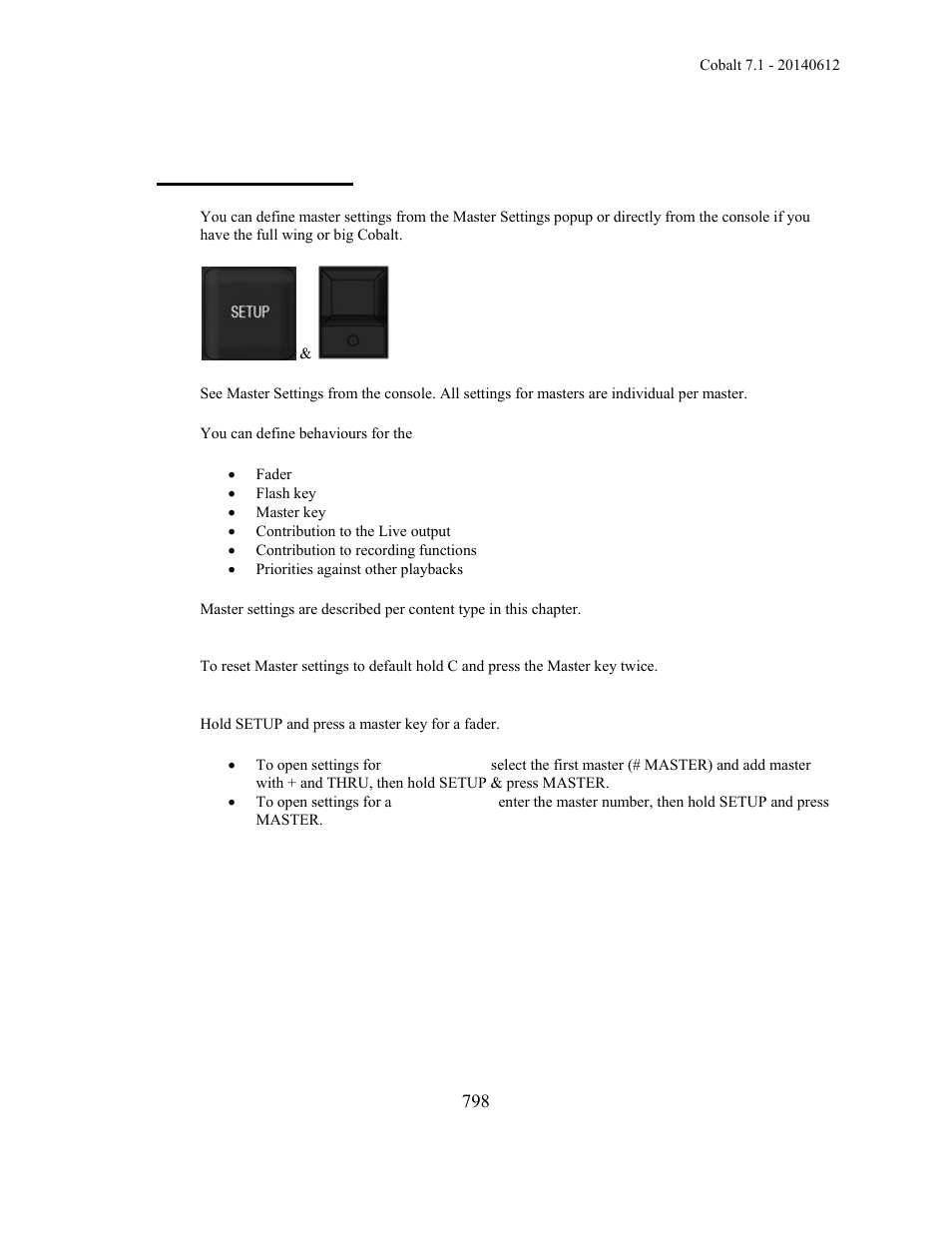 Masters - settings | ETC Cobalt Family v7.1.0 User Manual | Page 799 / 1055