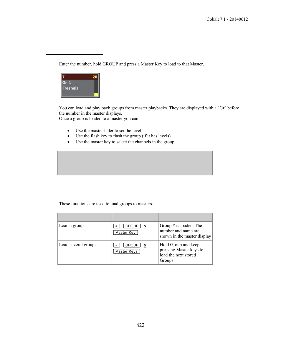 Masters - groups | ETC Cobalt Family v7.1.0 User Manual | Page 823 / 1055