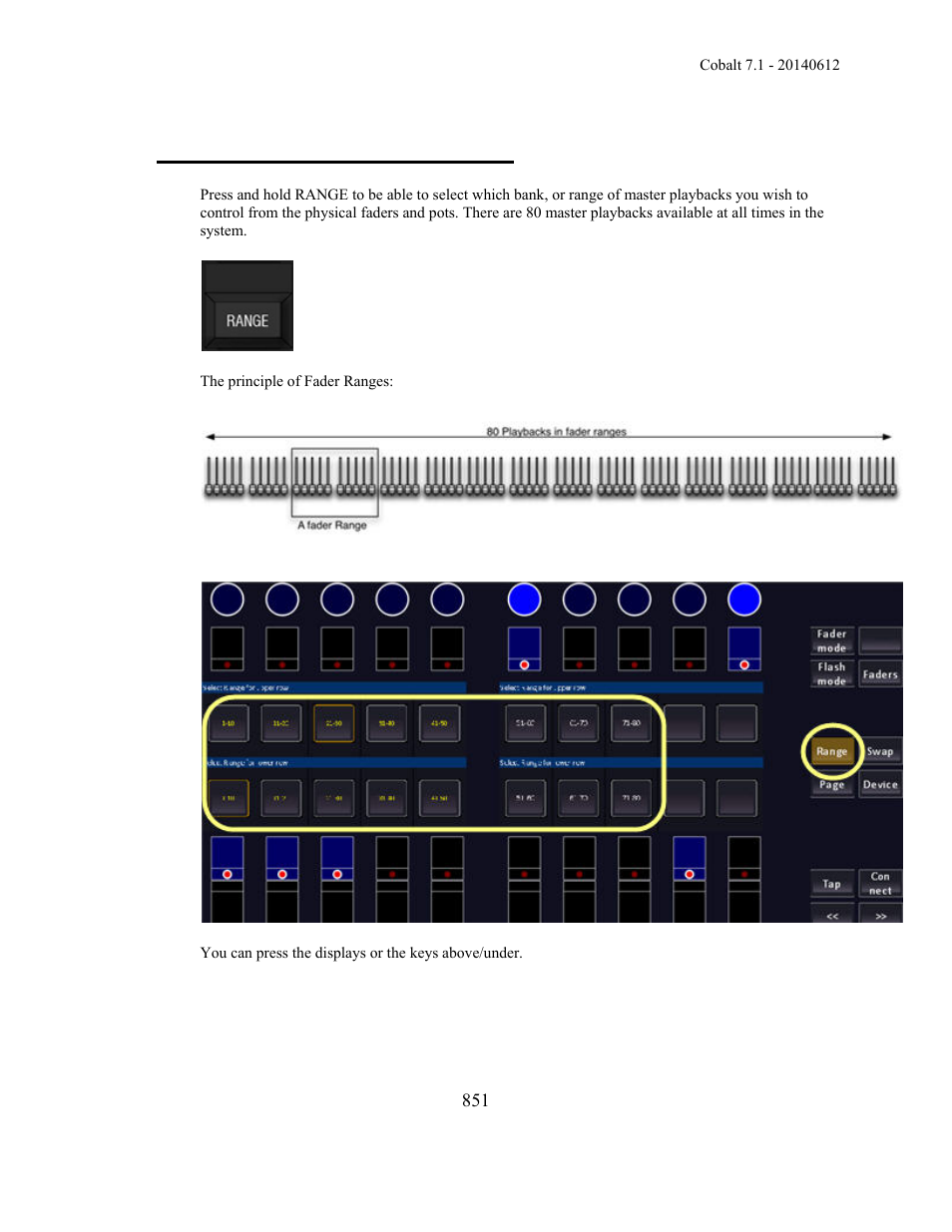 Masters - select playback range | ETC Cobalt Family v7.1.0 User Manual | Page 852 / 1055