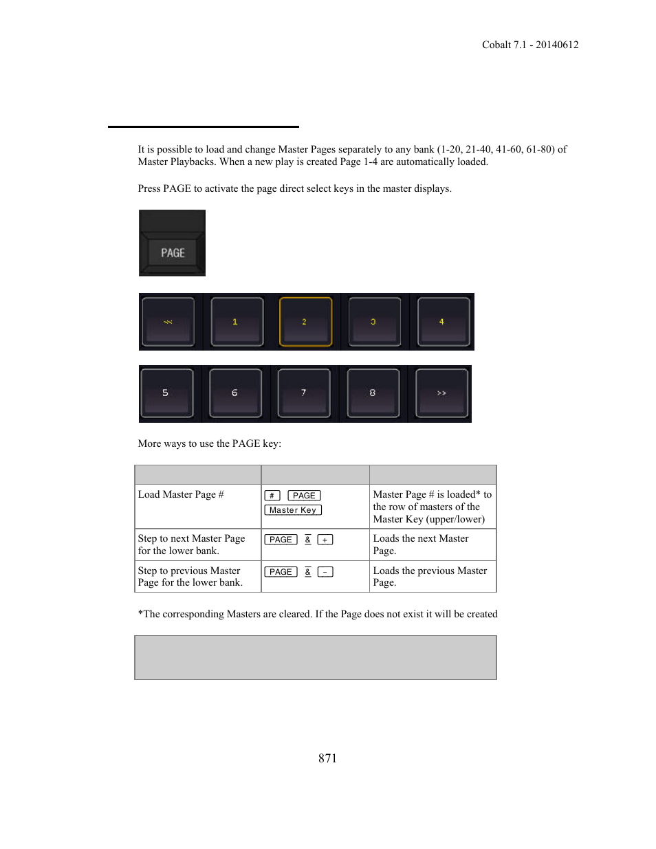 Master pages - functions | ETC Cobalt Family v7.1.0 User Manual | Page 872 / 1055