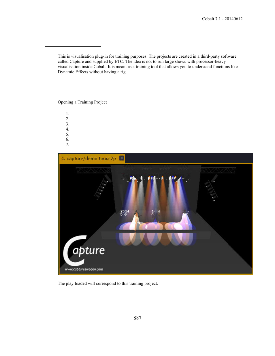 Training projects | ETC Cobalt Family v7.1.0 User Manual | Page 888 / 1055