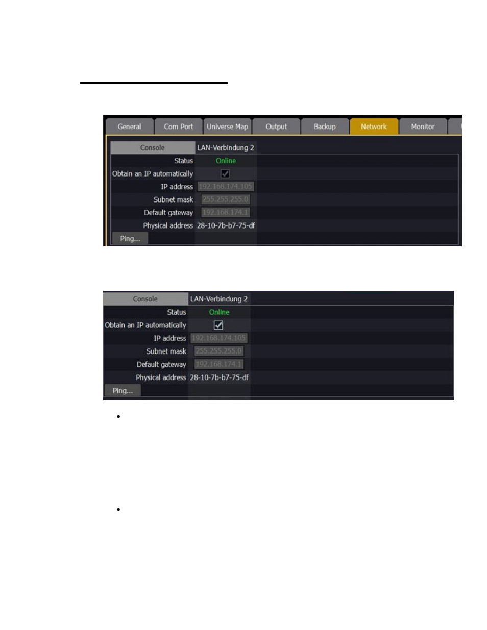 System settings - network | ETC Cobalt Family v7.0.0 User Manual | Page 162 / 1038