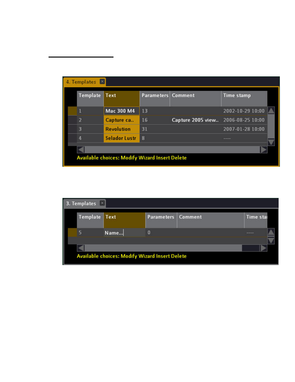 Templates - create | ETC Cobalt Family v7.0.0 User Manual | Page 299 / 1038