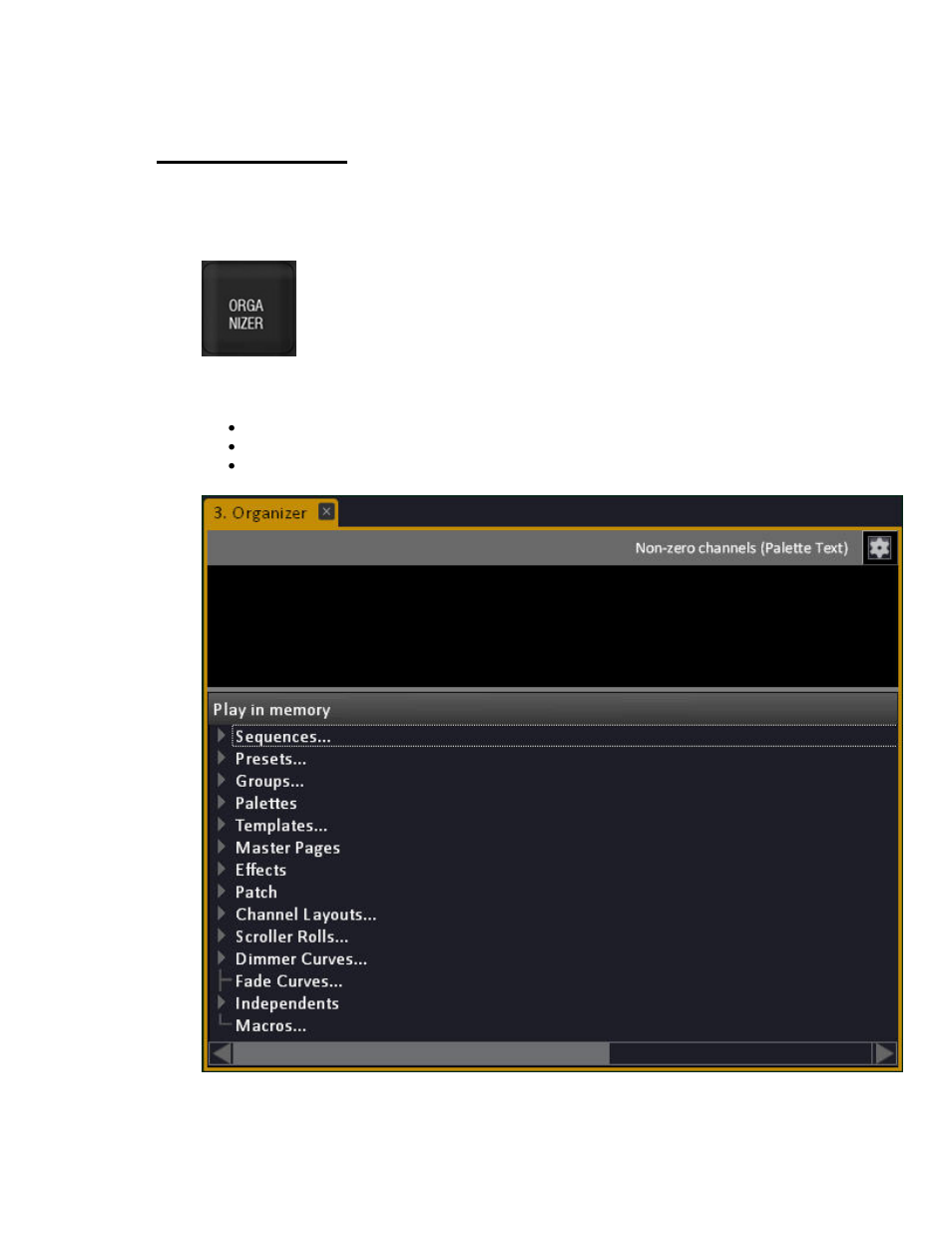 Organizer (1 tab) | ETC Cobalt Family v7.0.0 User Manual | Page 320 / 1038