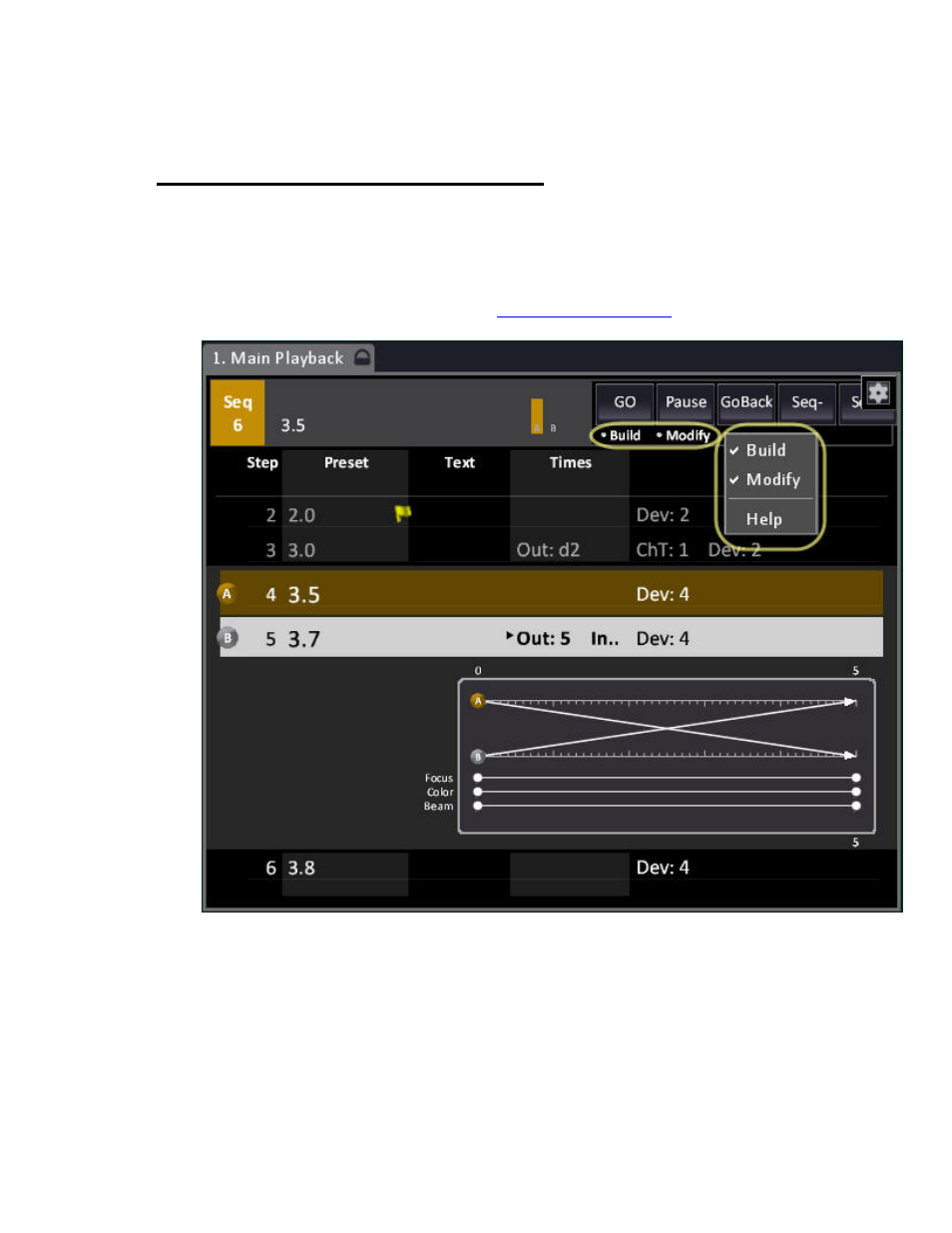 Sequences - build & modify modes | ETC Cobalt Family v7.0.0 User Manual | Page 410 / 1038