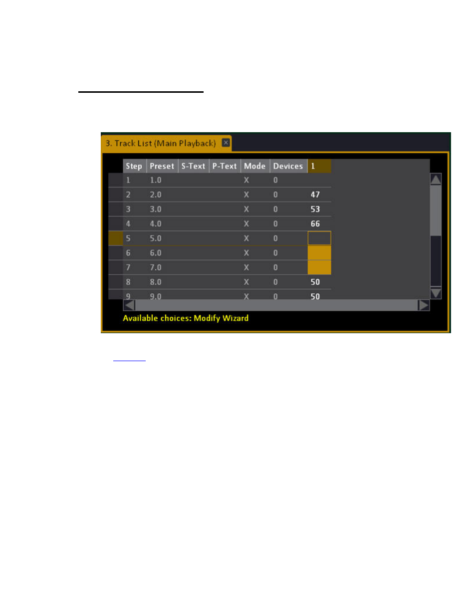 Sequences - track list | ETC Cobalt Family v7.0.0 User Manual | Page 415 / 1038