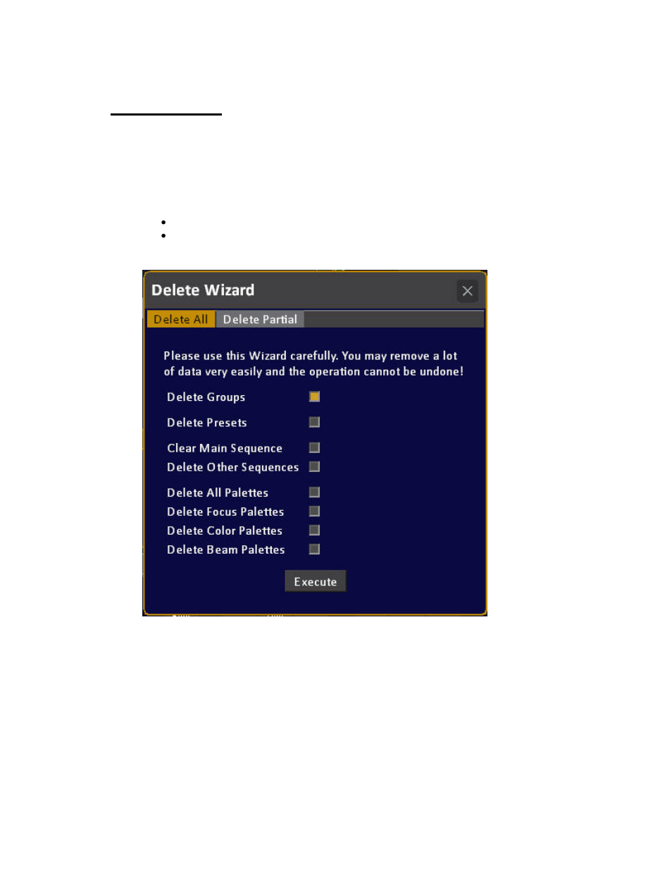 Delete wizard | ETC Cobalt Family v7.0.0 User Manual | Page 450 / 1038