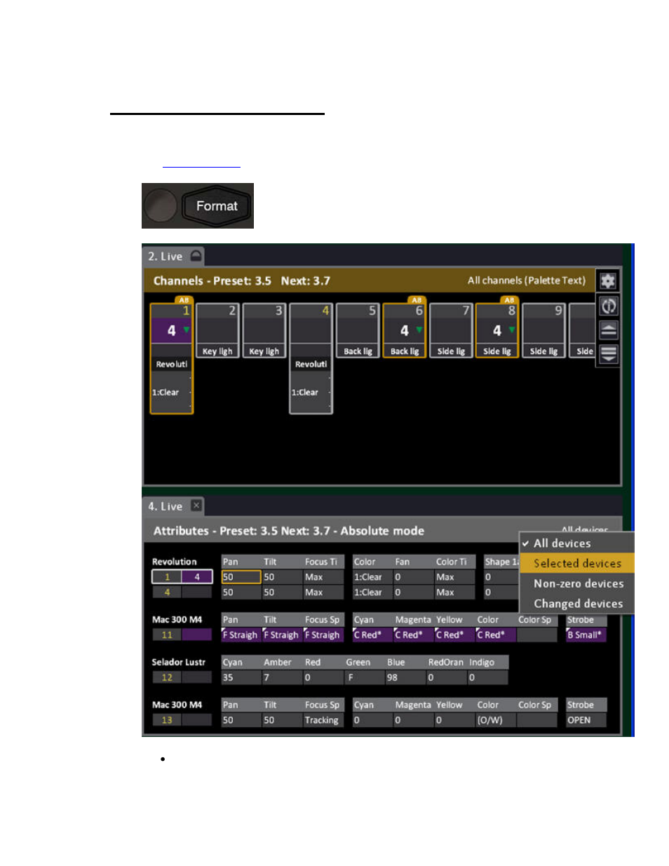 Navigating - channel views | ETC Cobalt Family v7.0.0 User Manual | Page 459 / 1038