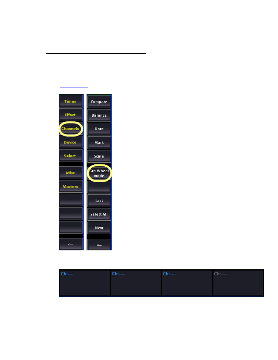 Channels - group wheel mode | ETC Cobalt Family v7.0.0 User Manual | Page 484 / 1038