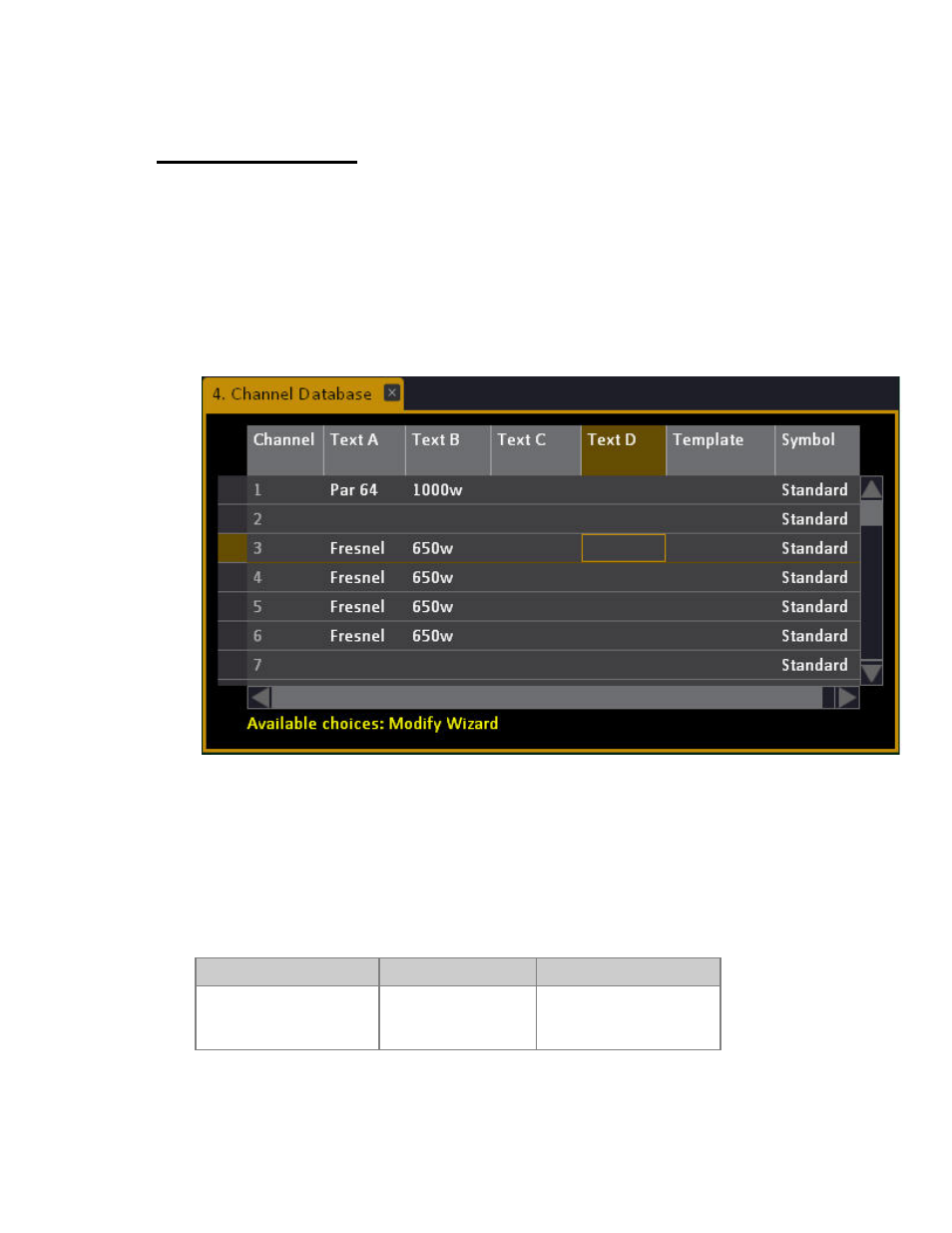 Channel database | ETC Cobalt Family v7.0.0 User Manual | Page 539 / 1038