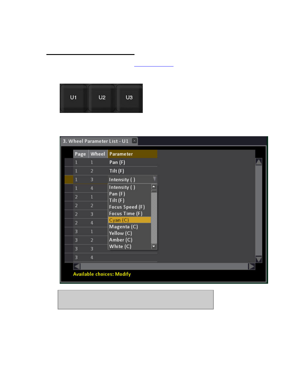 Device control - u1-u2-u3 | ETC Cobalt Family v7.0.0 User Manual | Page 586 / 1038