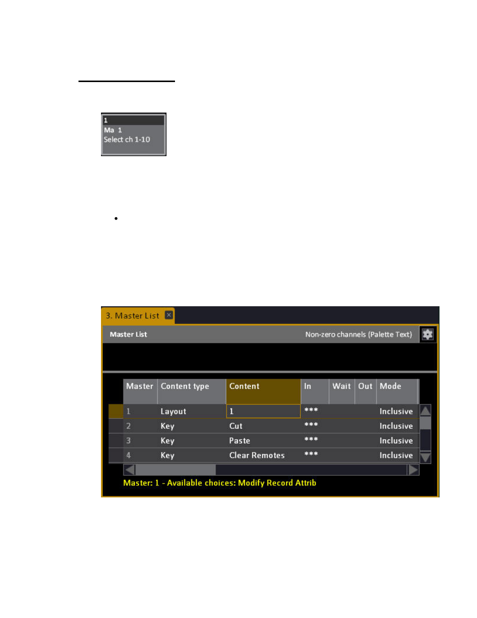 Masters - macros | ETC Cobalt Family v7.0.0 User Manual | Page 847 / 1038