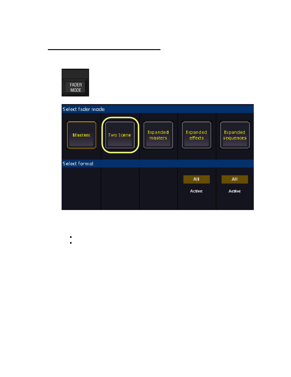 Fader mode - two scene masters | ETC Cobalt Family v7.0.0 User Manual | Page 855 / 1038