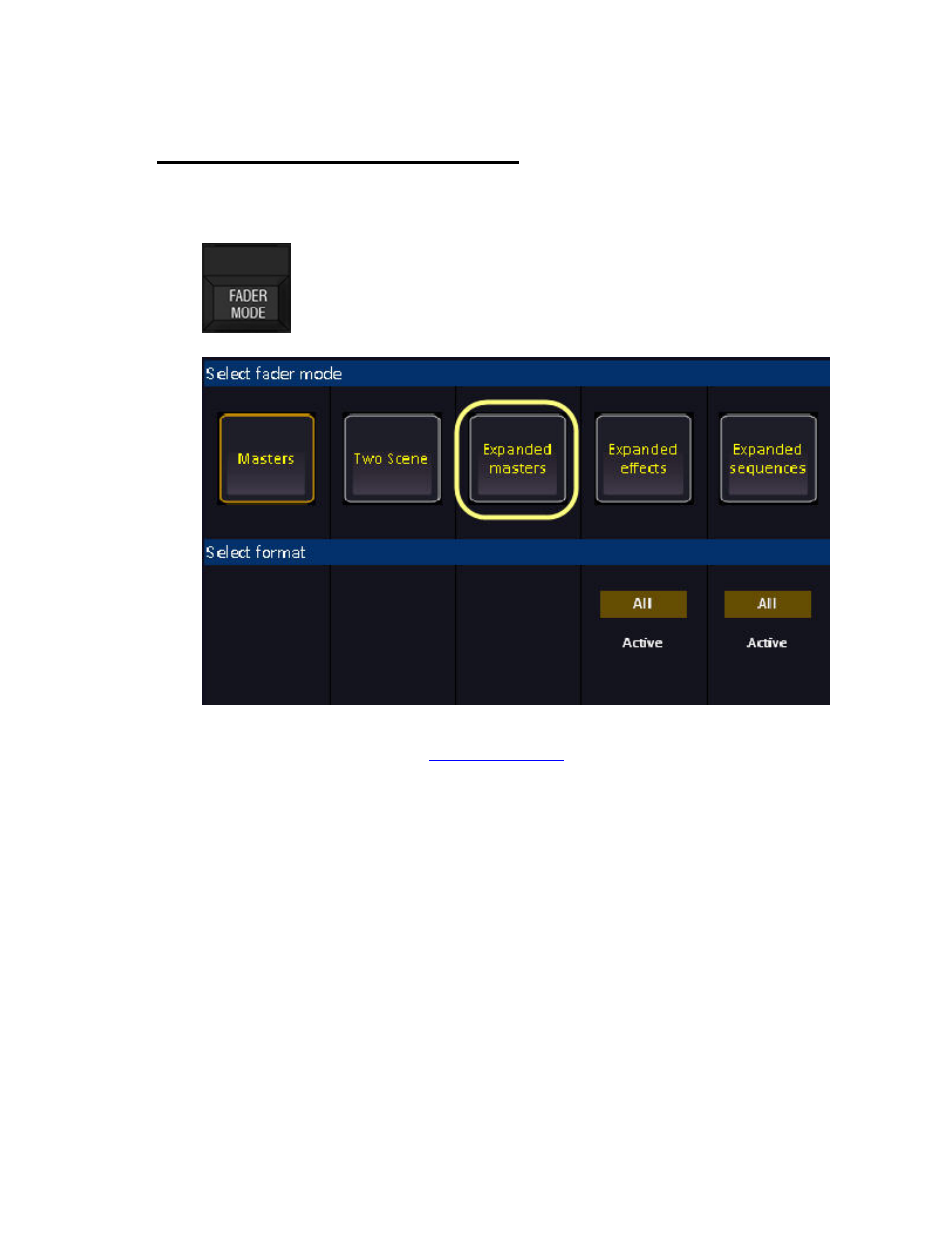 Fader mode - expanded masters | ETC Cobalt Family v7.0.0 User Manual | Page 858 / 1038