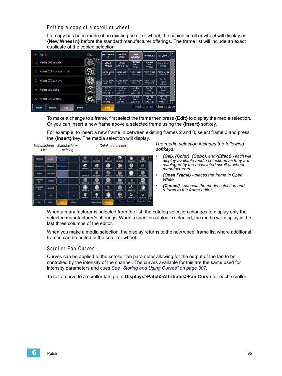 Editing a copy of a scroll or wheel, Scroller fan curves | ETC Eos Titanium, Eos, and Gio v2.0.0 User Manual | Page 113 / 476