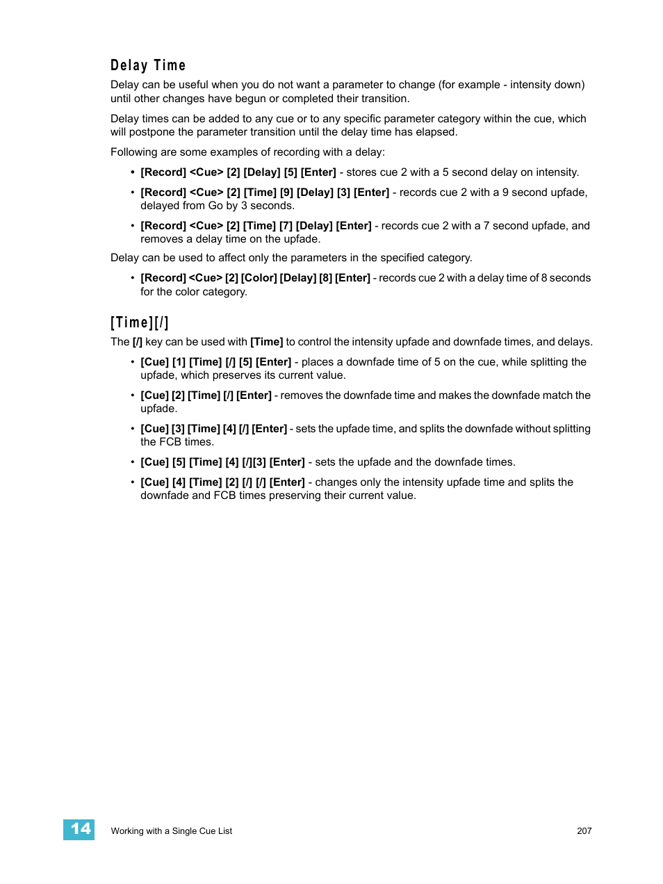 Delay time, Time, Delay time [time | ETC Eos Titanium, Eos, and Gio v2.0.0 User Manual | Page 225 / 476