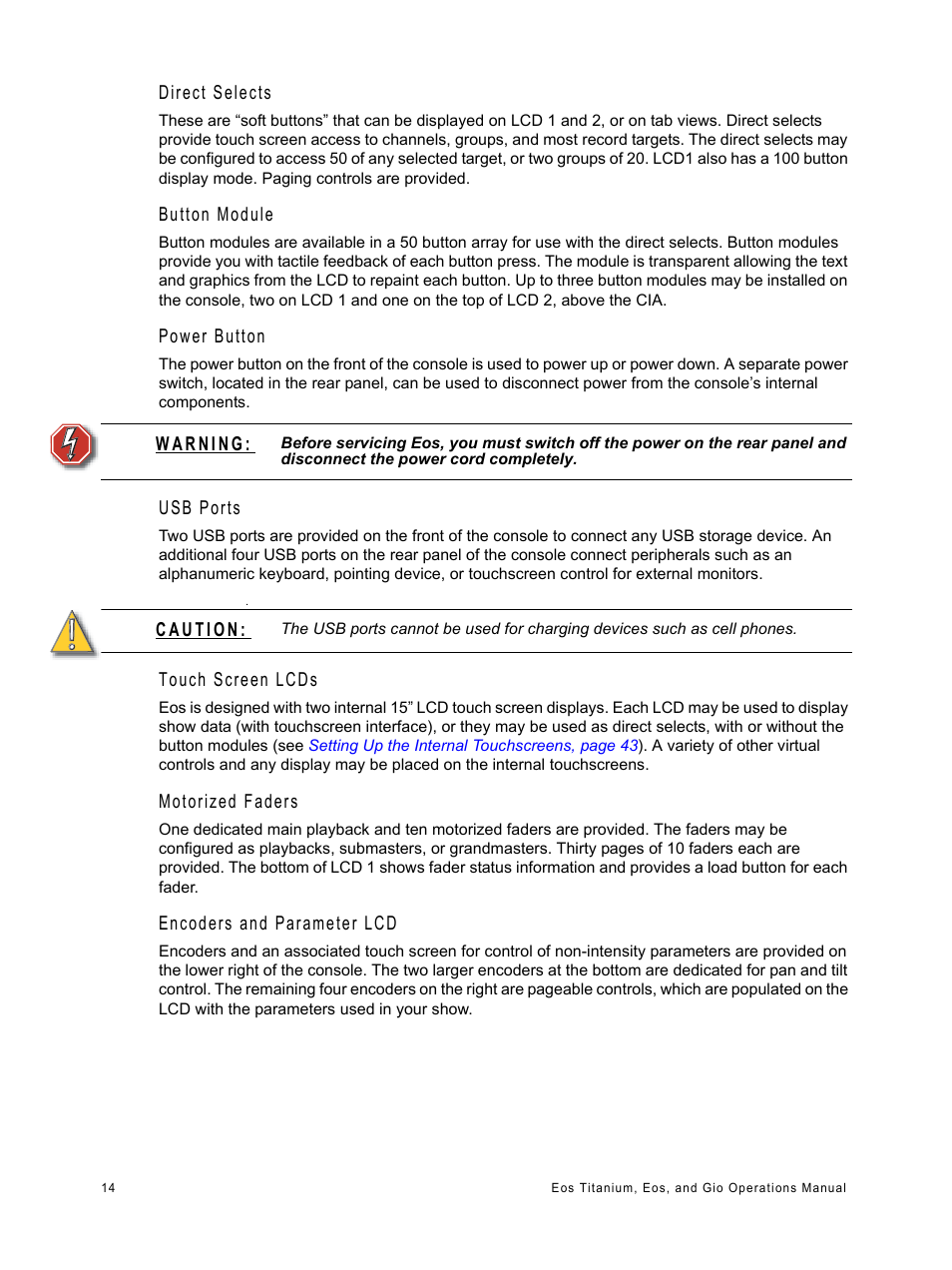 ETC Eos Titanium, Eos, and Gio v2.0.0 User Manual | Page 32 / 476