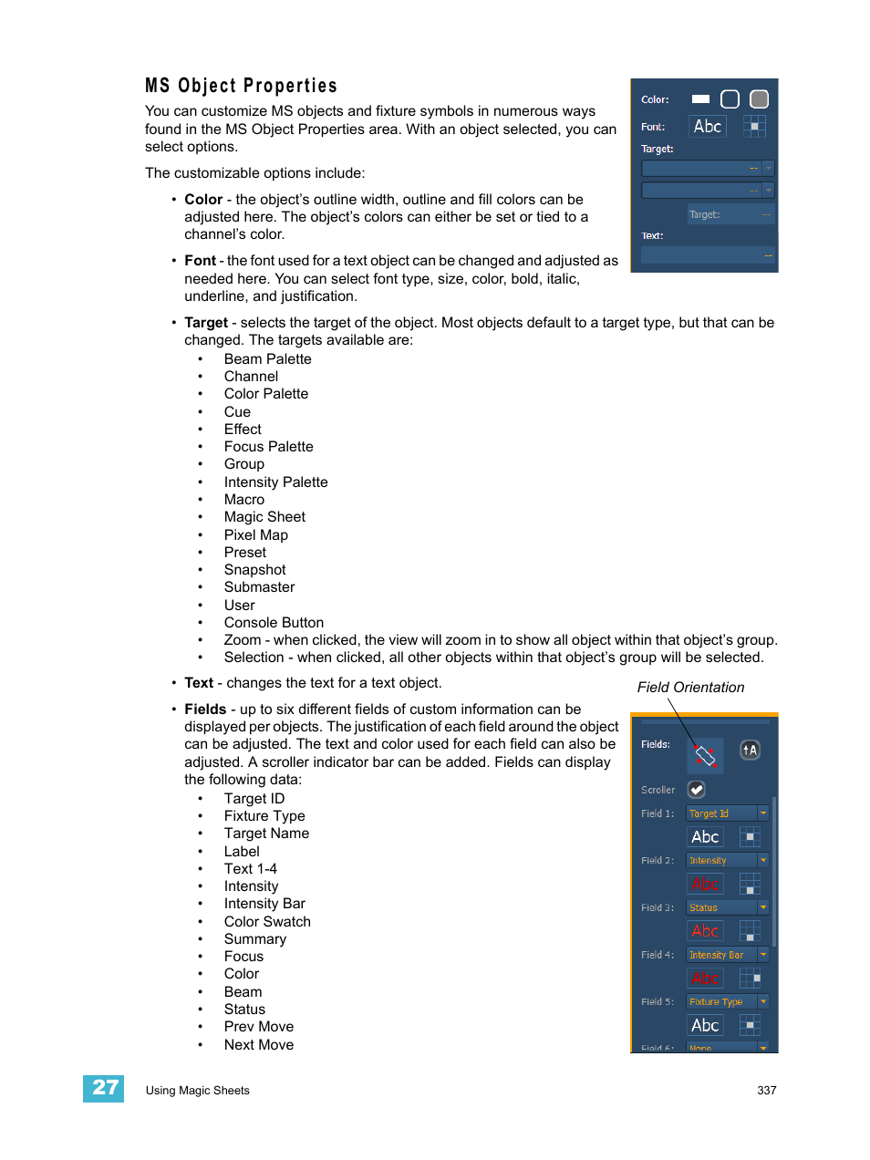 Ms object properties | ETC Eos Titanium, Eos, and Gio v2.0.0 User Manual | Page 355 / 476