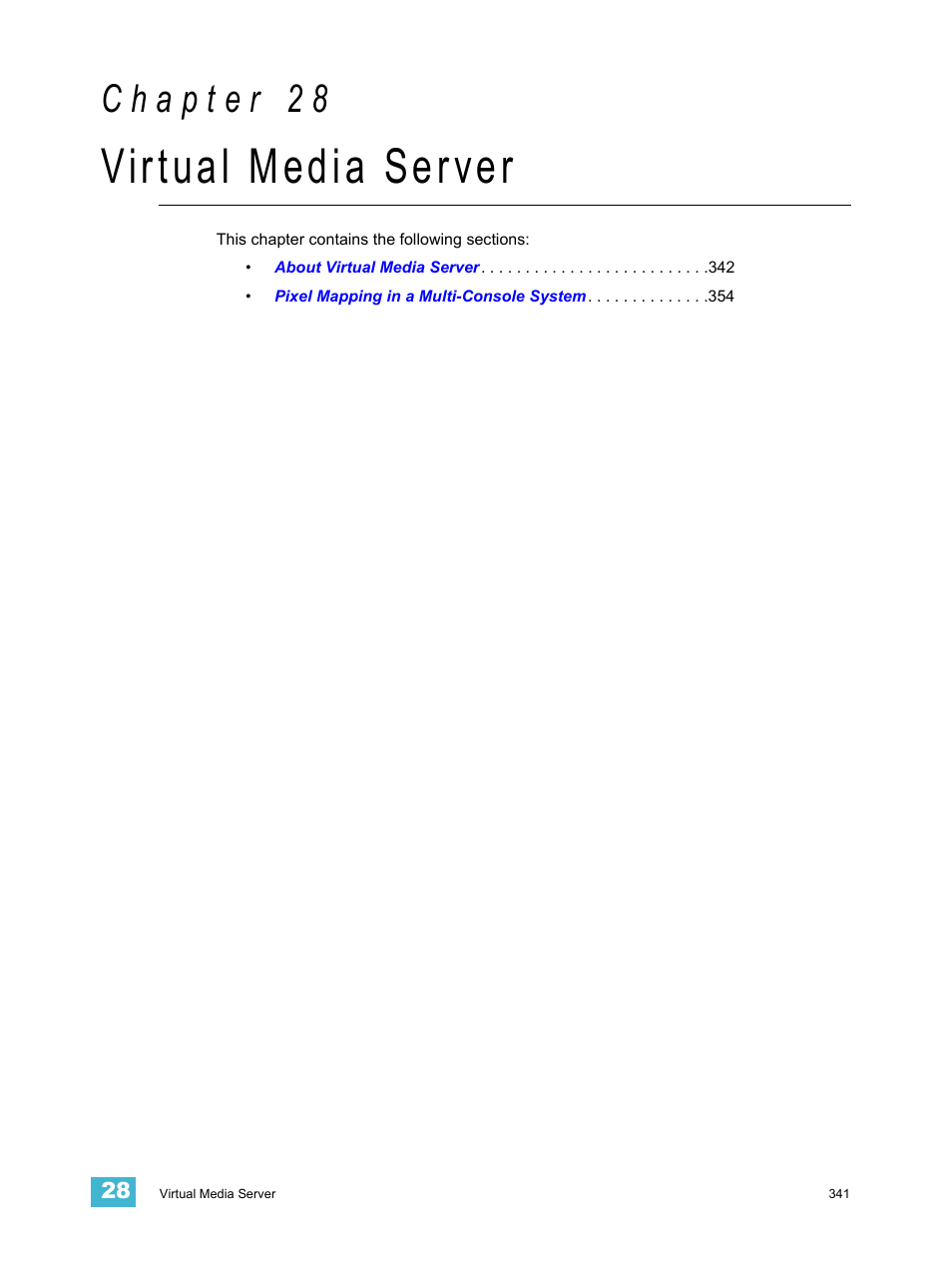 Virtual media server, C h a p t e r 2 8 | ETC Eos Titanium, Eos, and Gio v2.0.0 User Manual | Page 359 / 476