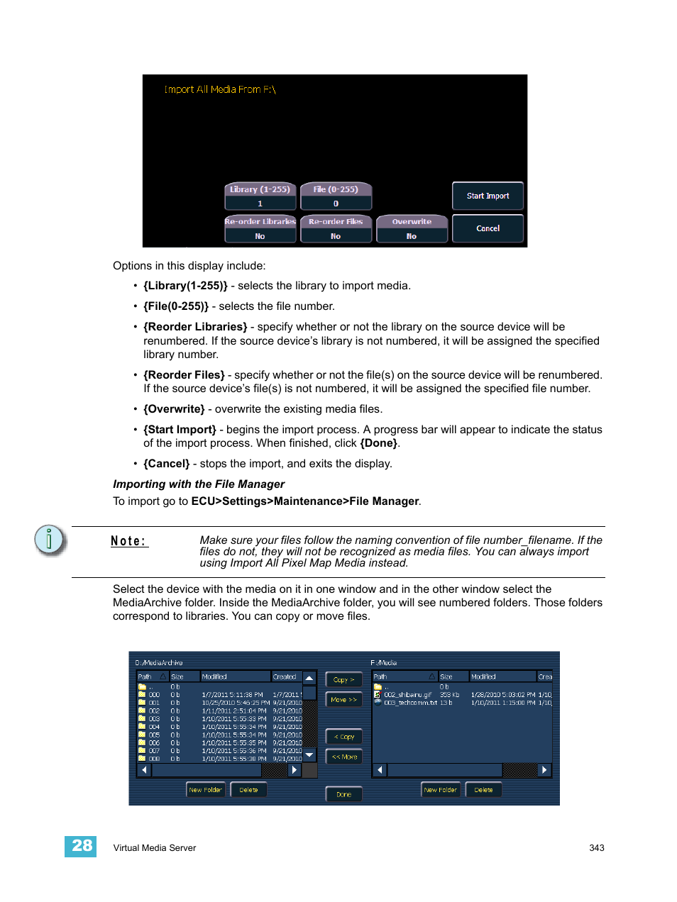 N o t e | ETC Eos Titanium, Eos, and Gio v2.0.0 User Manual | Page 361 / 476