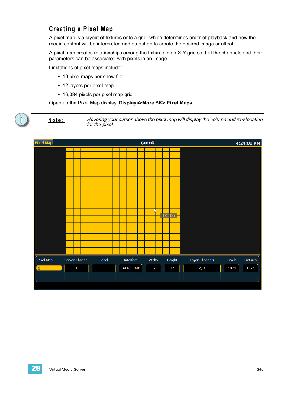 Creating a pixel map | ETC Eos Titanium, Eos, and Gio v2.0.0 User Manual | Page 363 / 476