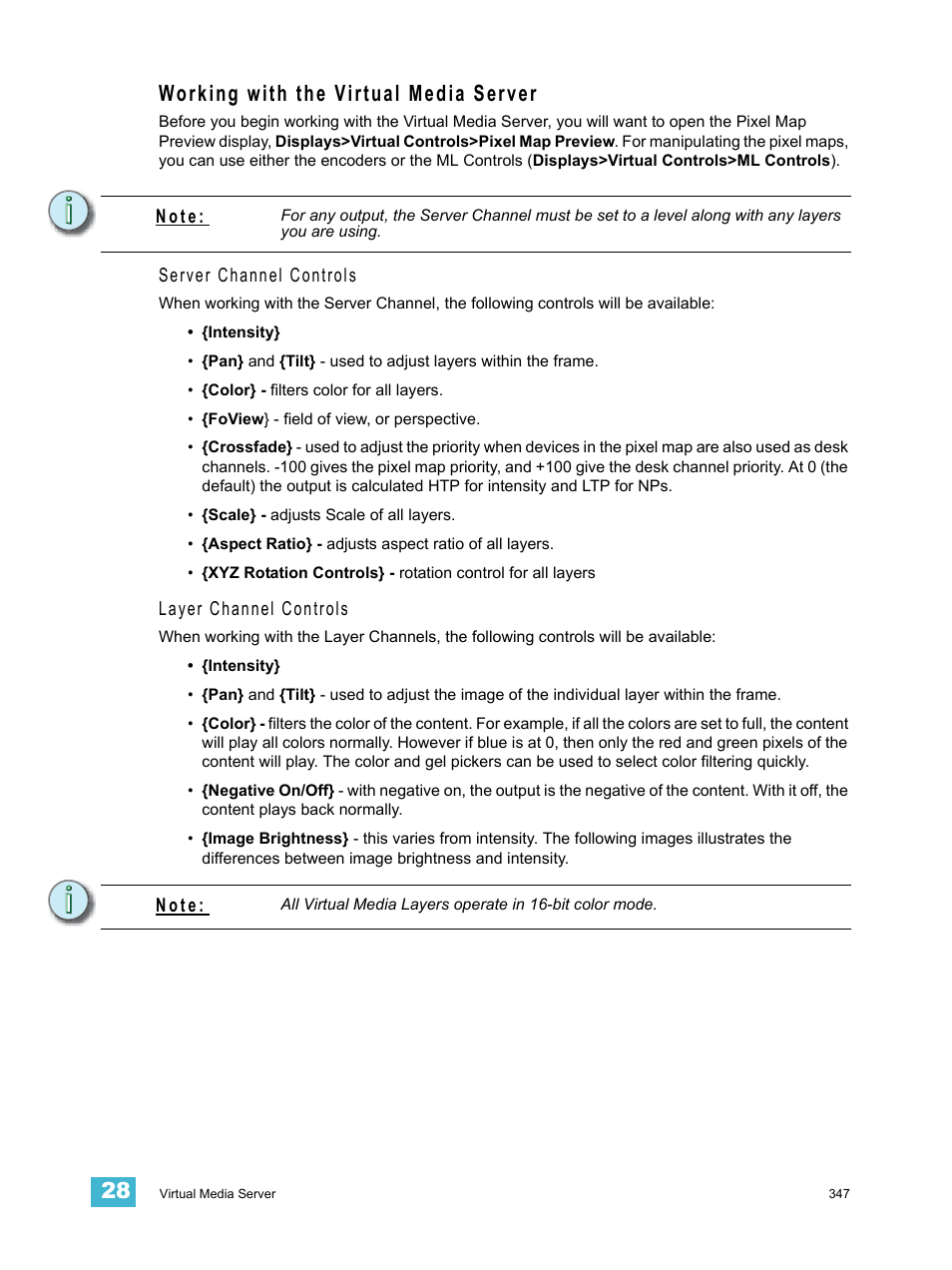 Working with the virtual media server | ETC Eos Titanium, Eos, and Gio v2.0.0 User Manual | Page 365 / 476