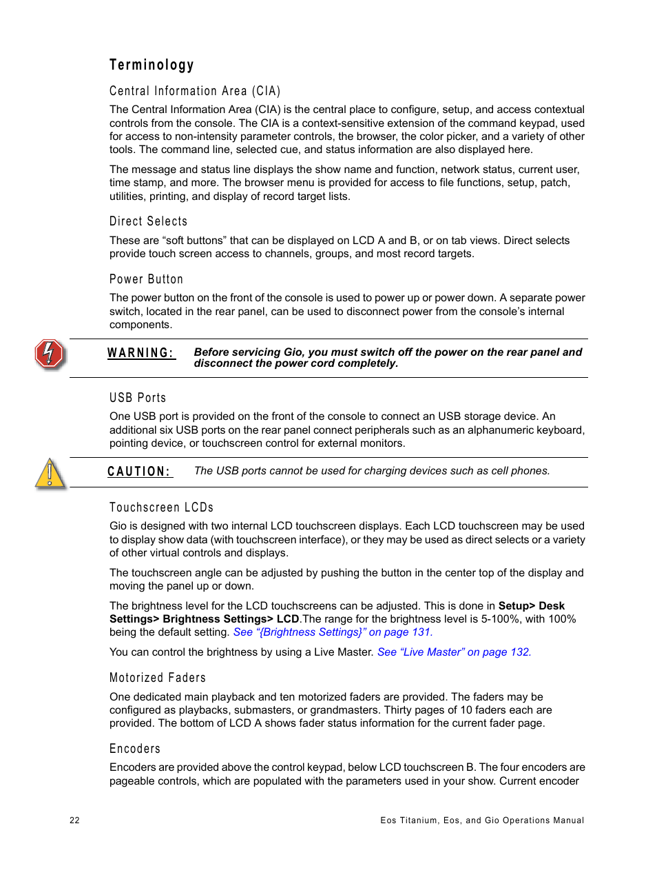 Terminology | ETC Eos Titanium, Eos, and Gio v2.0.0 User Manual | Page 40 / 476