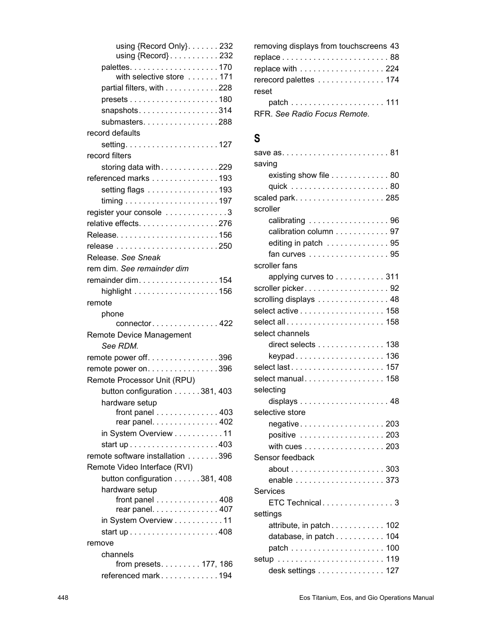 ETC Eos Titanium, Eos, and Gio v2.0.0 User Manual | Page 458 / 476