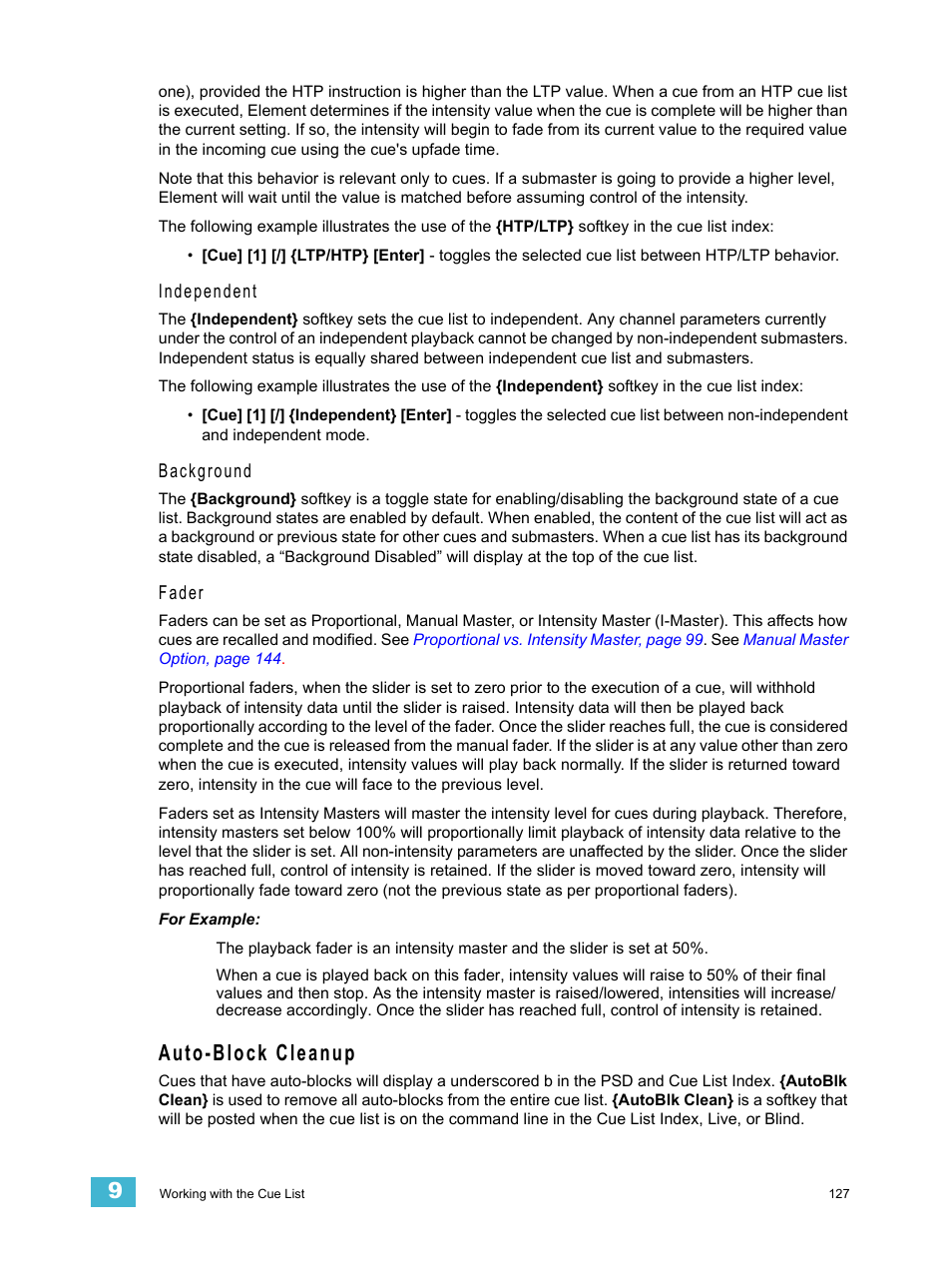 Auto-block cleanup | ETC Element v2.1.0 User Manual | Page 139 / 318