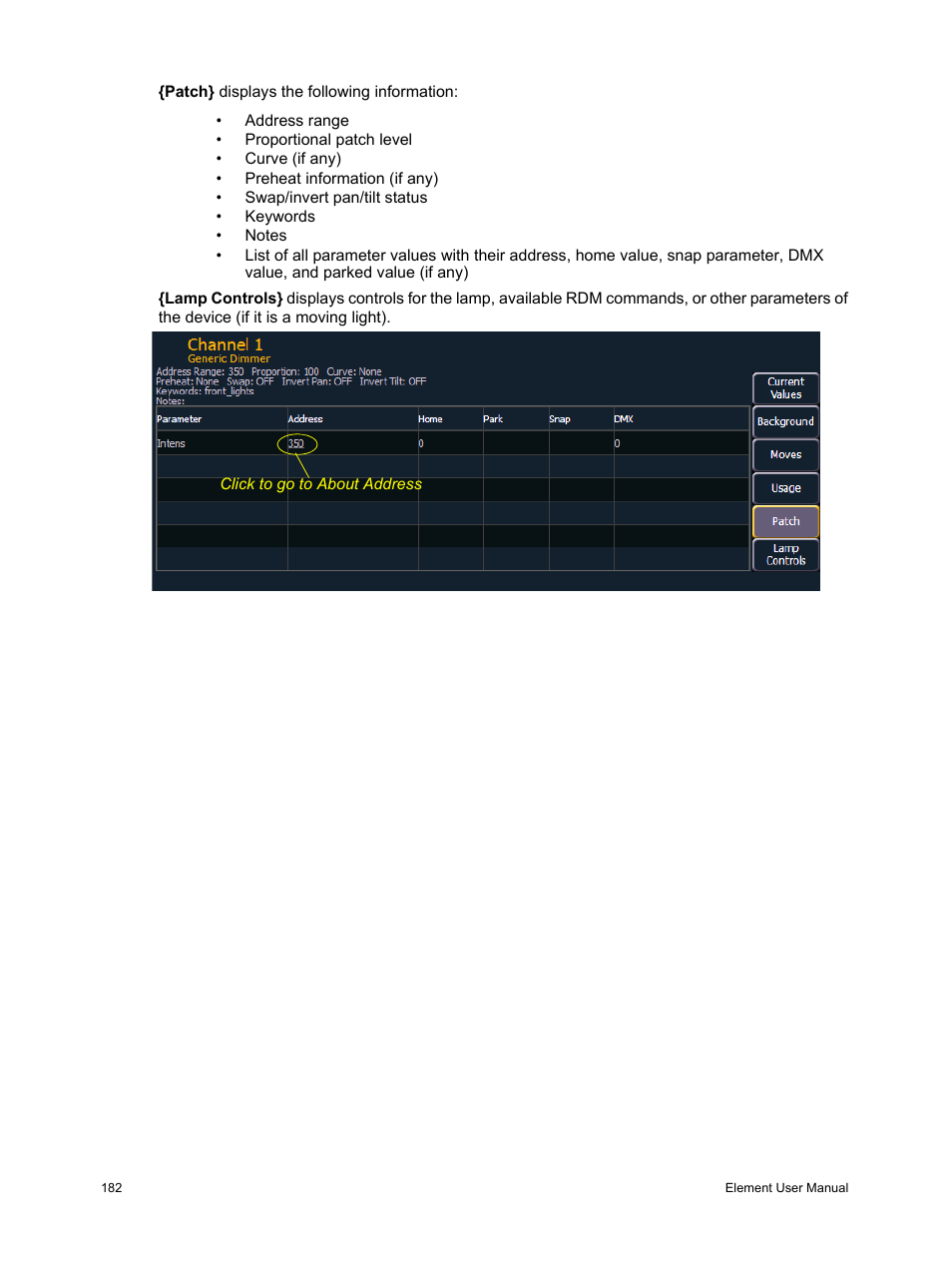 ETC Element v2.1.0 User Manual | Page 194 / 318