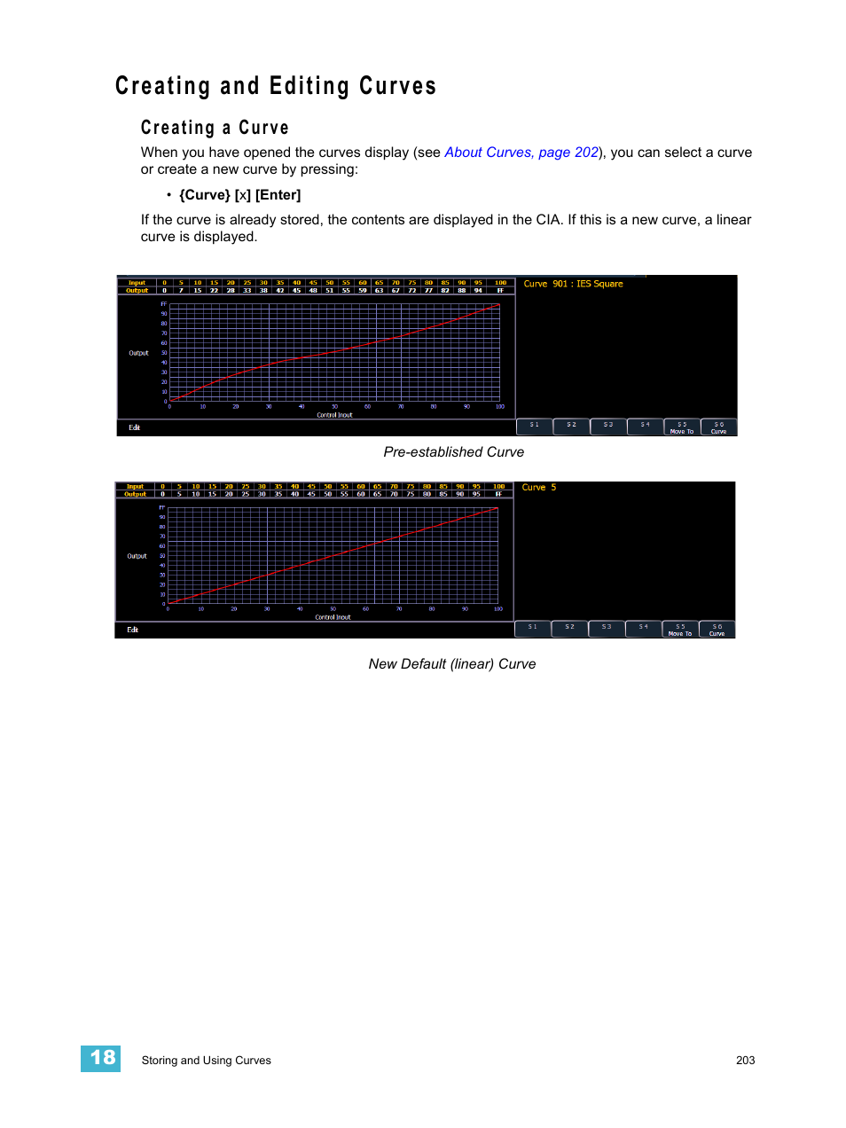 Creating and editing curves, Creating a curve | ETC Element v2.1.0 User Manual | Page 215 / 318