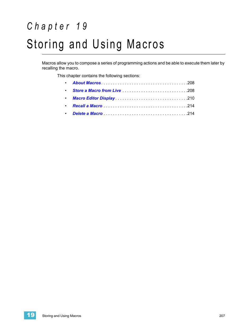 Storing and using macros, C h a p t e r 1 9 | ETC Element v2.1.0 User Manual | Page 219 / 318