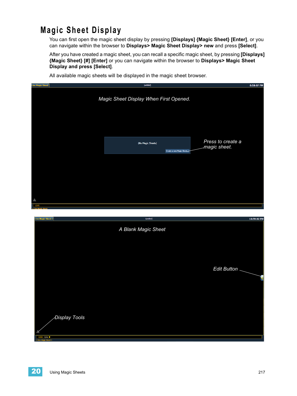 Magic sheet display | ETC Element v2.1.0 User Manual | Page 229 / 318