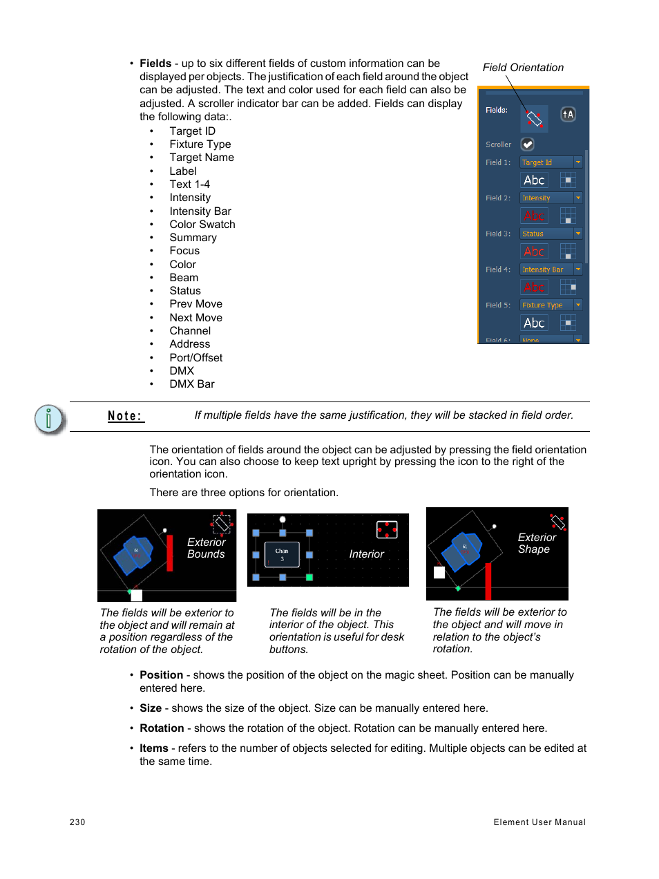 N o t e | ETC Element v2.1.0 User Manual | Page 242 / 318