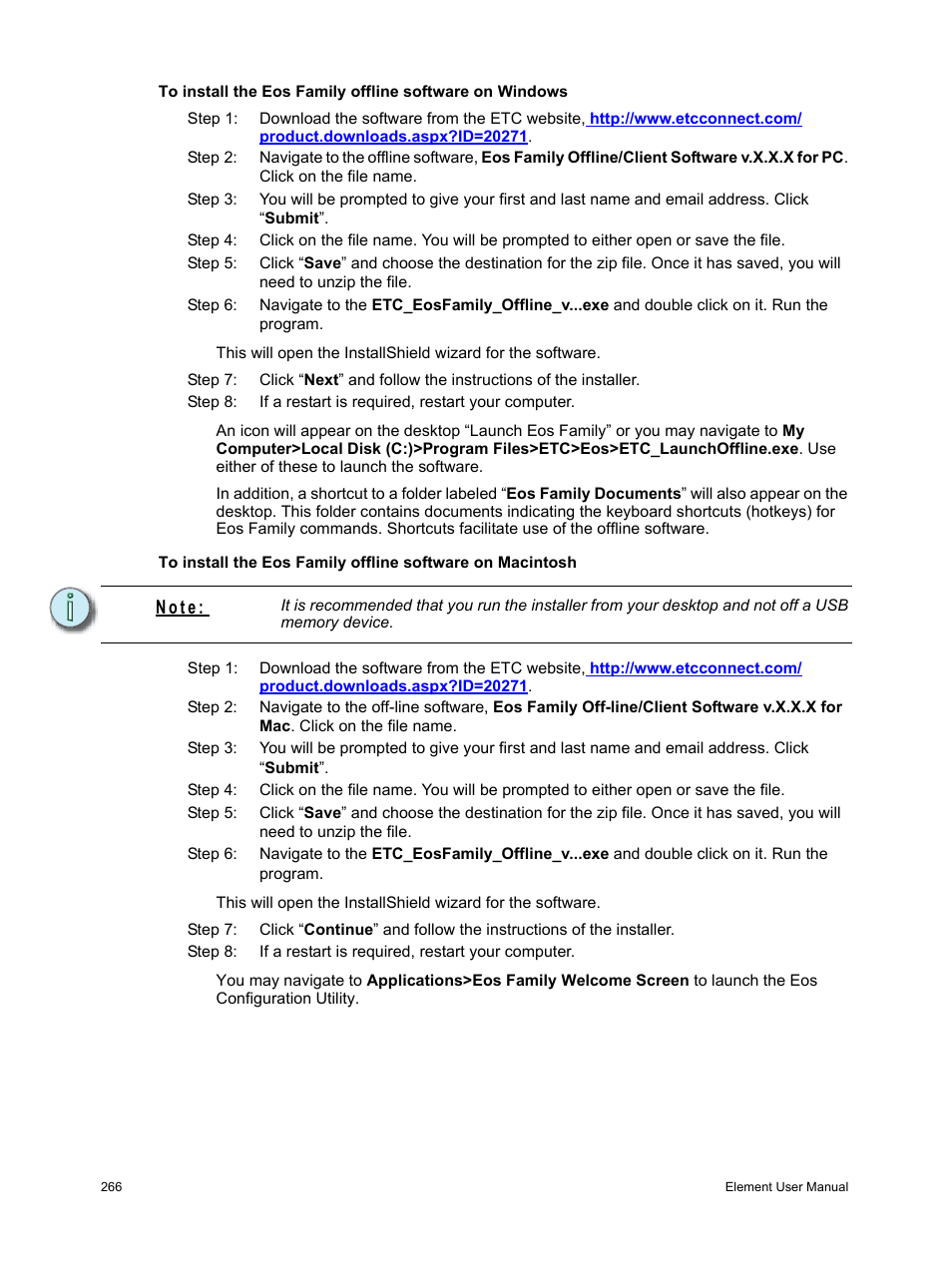 N o t e | ETC Element v2.1.0 User Manual | Page 278 / 318