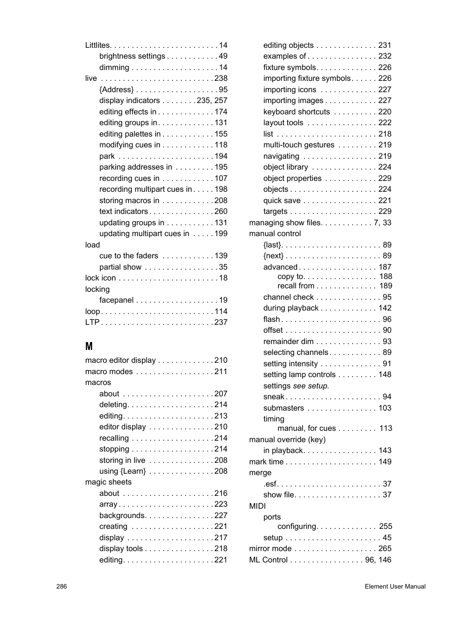 ETC Element v2.1.0 User Manual | Page 298 / 318