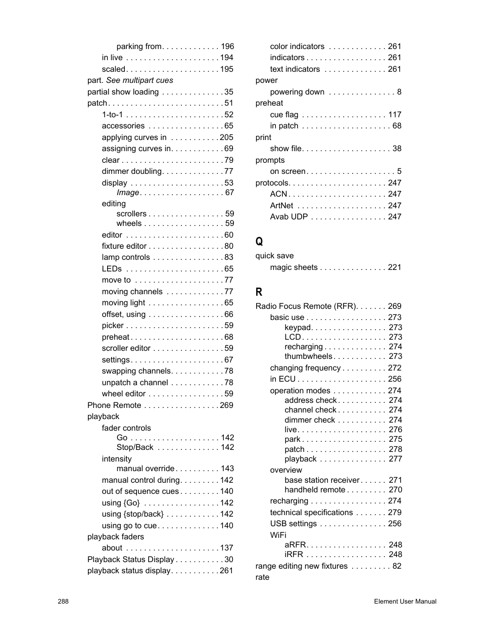 ETC Element v2.1.0 User Manual | Page 300 / 318