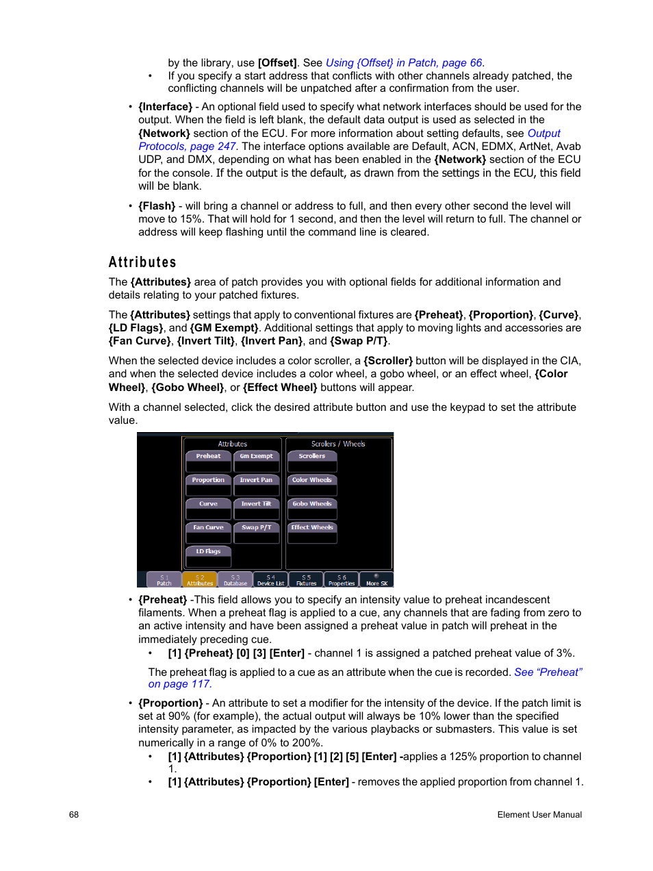 Attributes | ETC Element v2.1.0 User Manual | Page 80 / 318