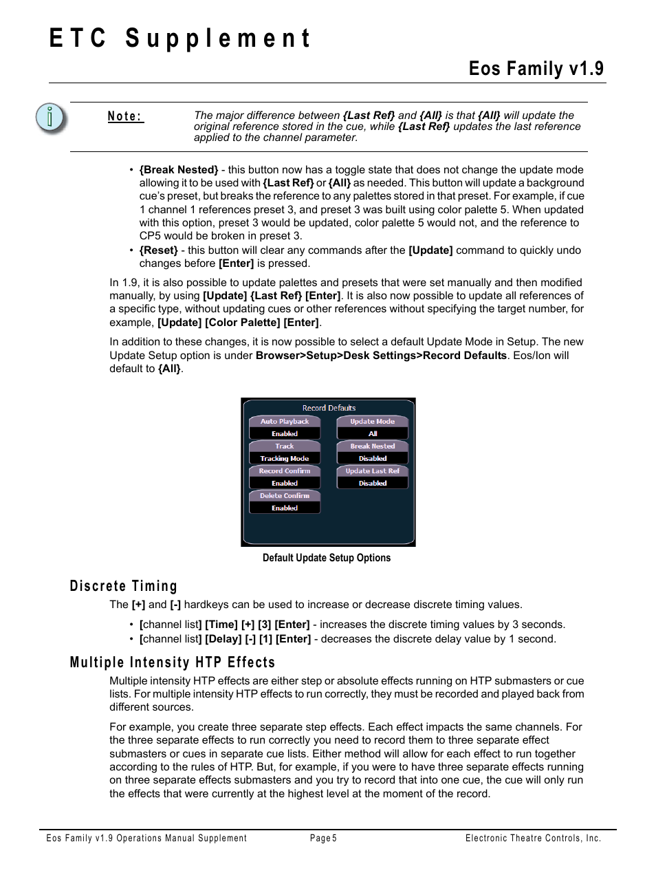 Discrete timing, Multiple intensity htp effects, Eos family v1.9 | ETC Eos Family v1.9.0 User Manual | Page 5 / 16