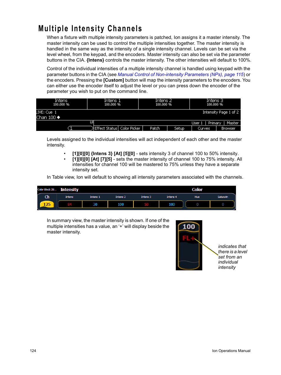 Multiple intensity channels | ETC Ion User Manual | Page 140 / 440