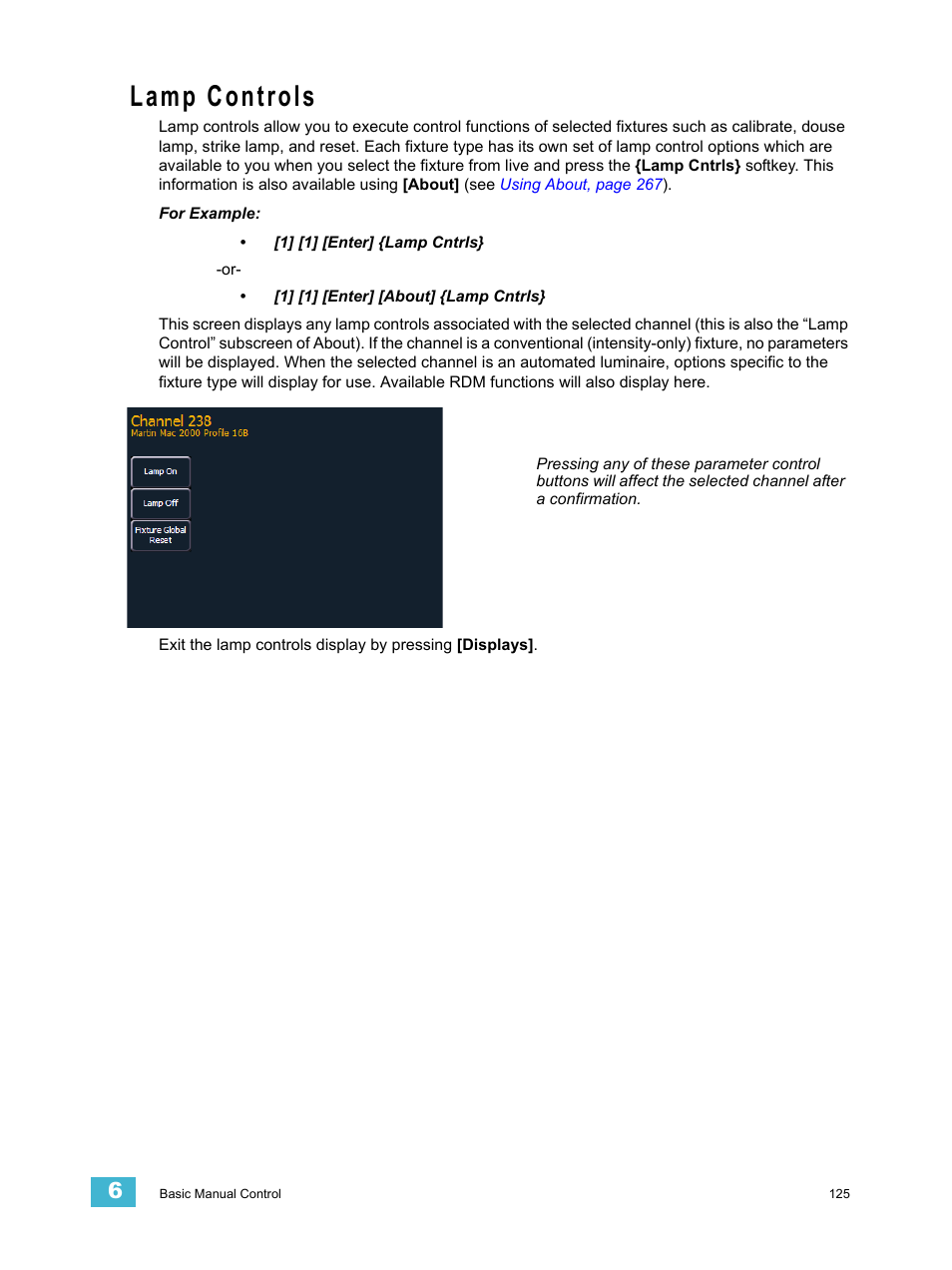 Lamp controls | ETC Ion User Manual | Page 141 / 440