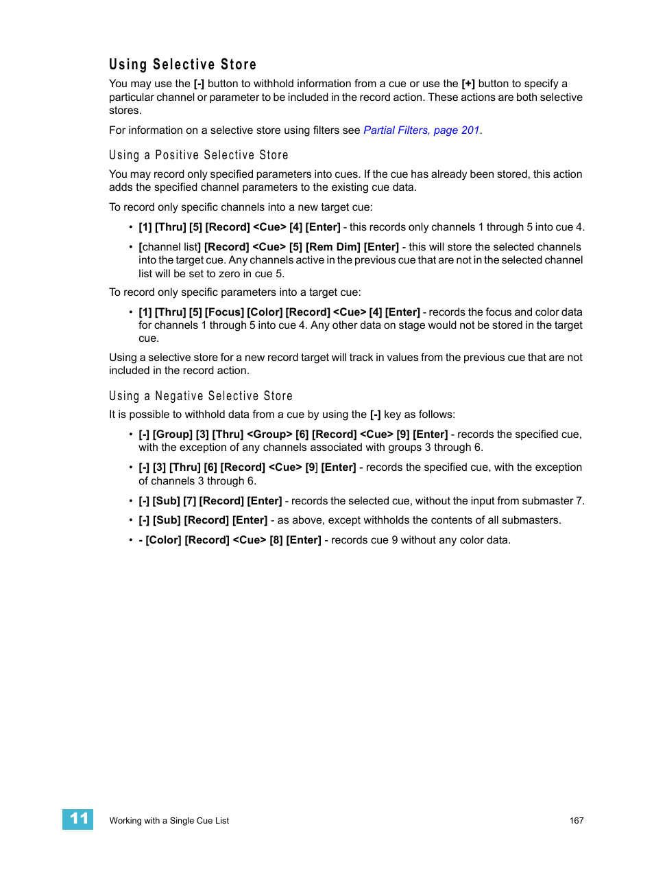 Using selective store | ETC Ion User Manual | Page 183 / 440