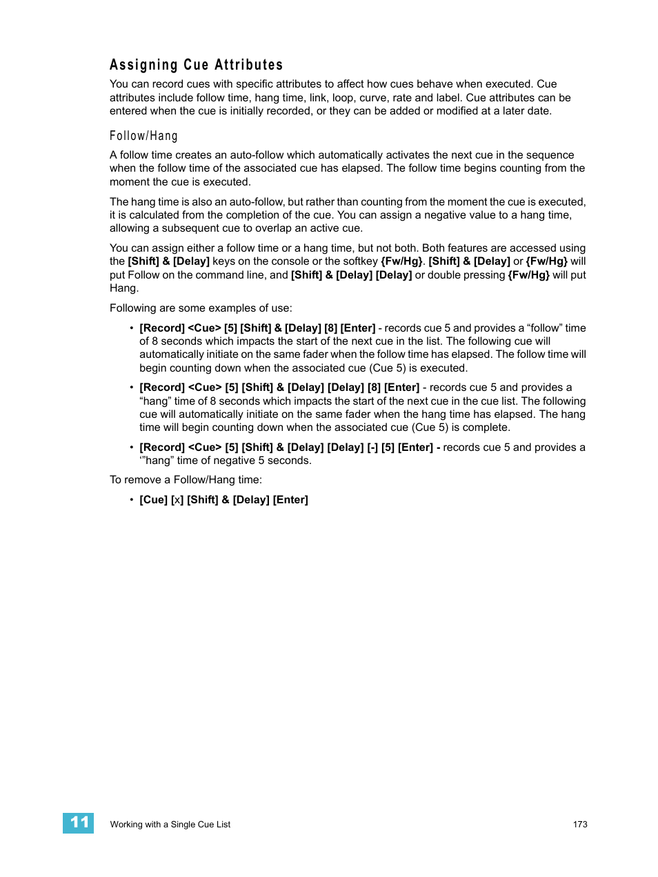 Assigning cue attributes | ETC Ion User Manual | Page 189 / 440