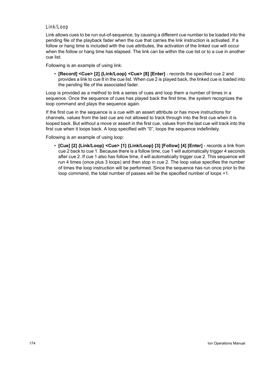 Link/loop | ETC Ion User Manual | Page 190 / 440