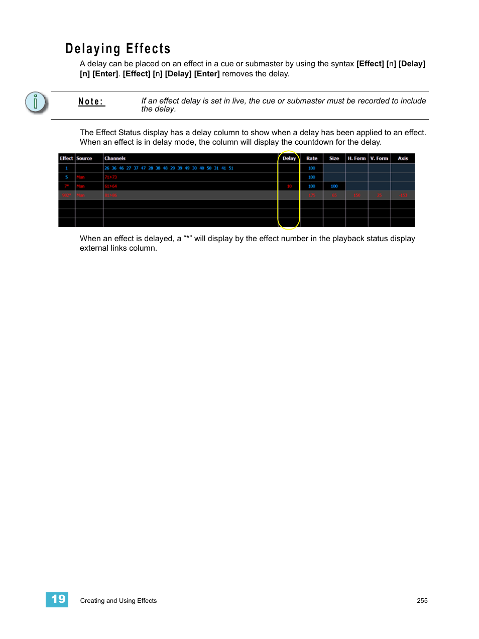 Delaying effects | ETC Ion User Manual | Page 271 / 440