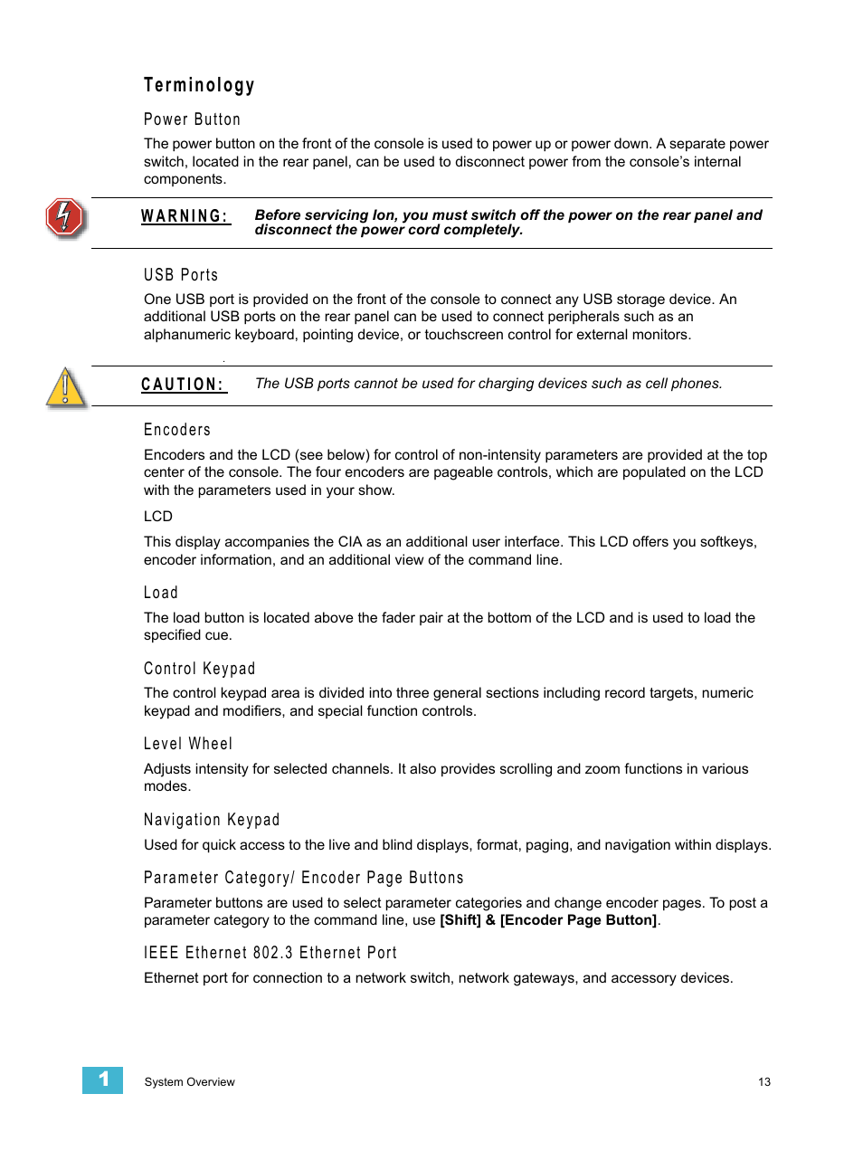 Terminology | ETC Ion User Manual | Page 29 / 440